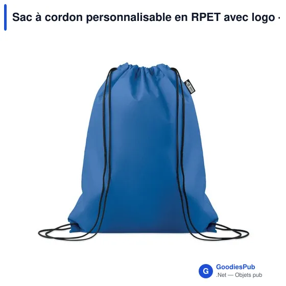 Sac à cordon personnalisable en RPET avec logo - DAFFY RPET - Image 10