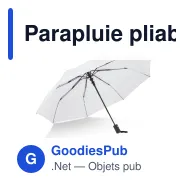 Parapluie pliable tempête personnalisable 21,5 pouces automatique avec logo - Daintree - Miniature 3