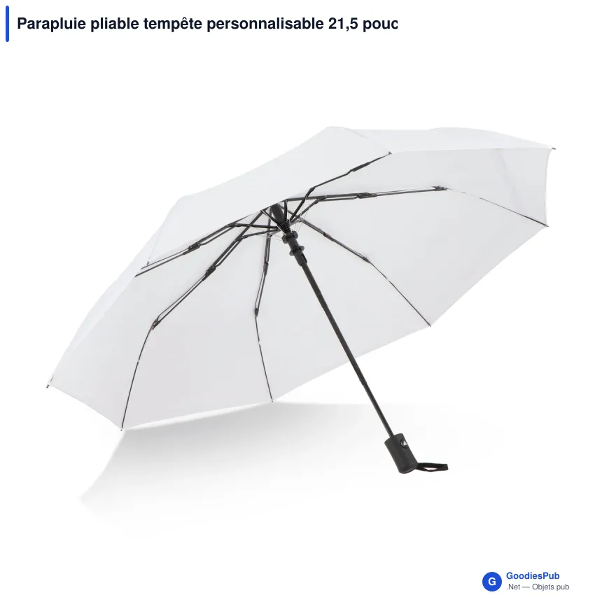 Parapluie pliable tempête personnalisable 21,5 pouces automatique avec logo - Daintree - Image 3