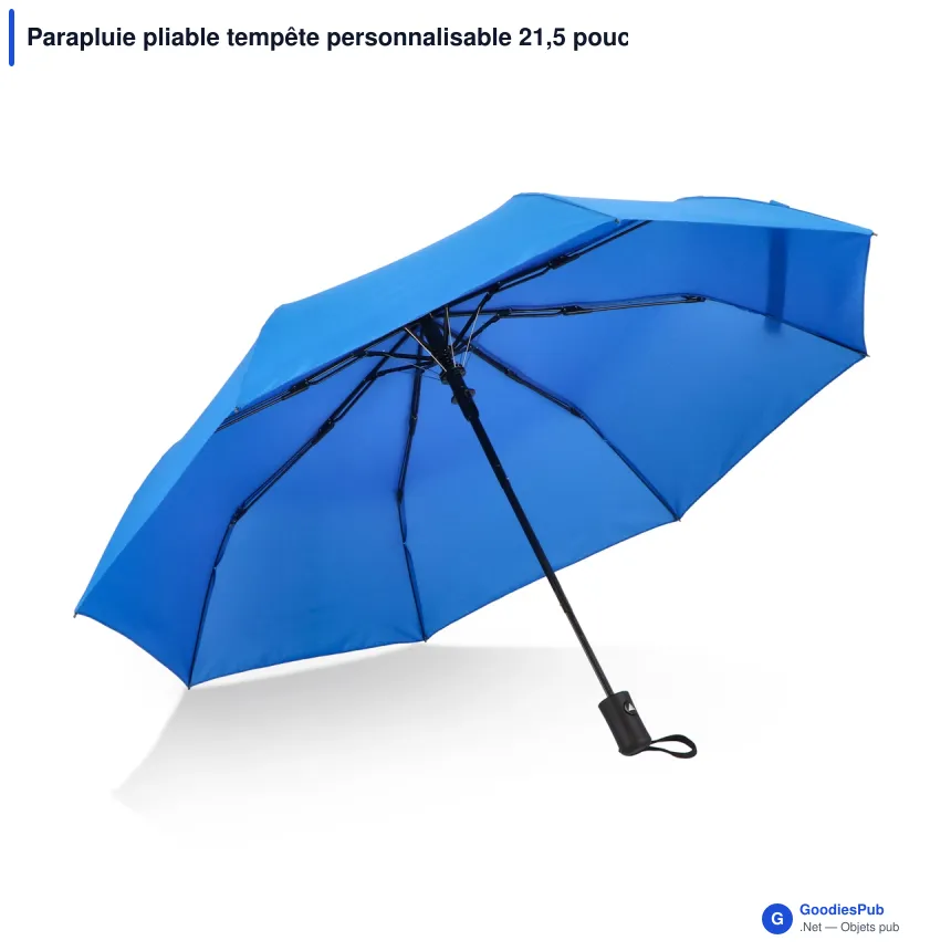 Parapluie pliable tempête personnalisable 21,5 pouces automatique avec logo - Daintree - Image 4