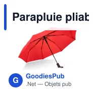 Parapluie pliable tempête personnalisable 21,5 pouces automatique avec logo - Daintree - Miniature 5