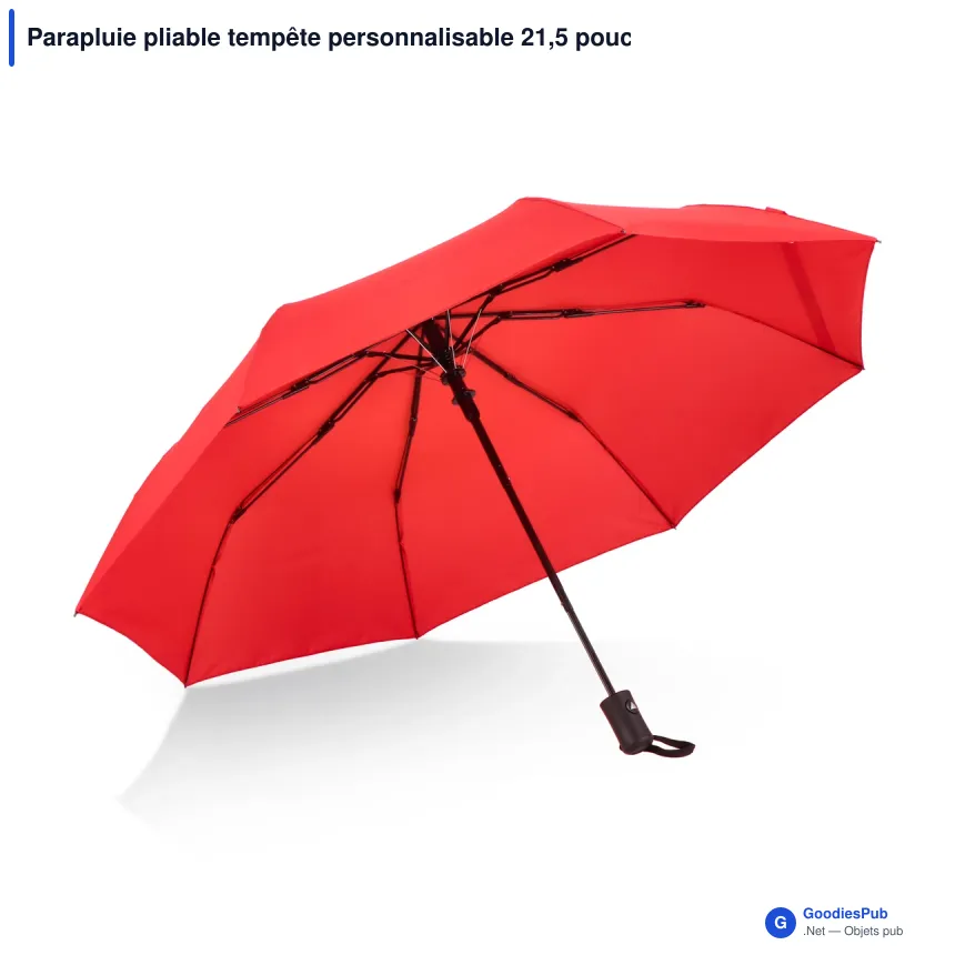Parapluie pliable tempête personnalisable 21,5 pouces automatique avec logo - Daintree - Image 5