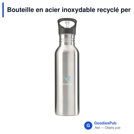 Bouteille en acier inoxydable recyclé personnalisable 750 ml - Dakota RCSavec logo