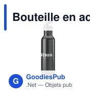Bouteille en acier inoxydable recyclé personnalisable 750 ml - Dakota RCSavec logo - Miniature 6
