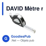 DAVID Mètre ruban 3 m. - Miniature 1