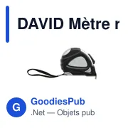 DAVID Mètre ruban 3 m. - Miniature 2