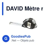 DAVID Mètre ruban 3 m. - Miniature 3