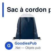 Sac à cordon personnalisable DAYKIT avec logo en RPET - Miniature 1