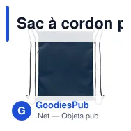 Sac à cordon personnalisable DAYKIT avec logo en RPET - Miniature 2