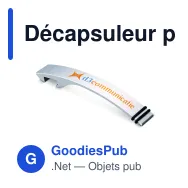 Décapsuleur personnalisable en aluminium argenté avec logo - Alu - Miniature 1