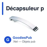 Décapsuleur personnalisable en aluminium argenté avec logo - Alu - Miniature 2