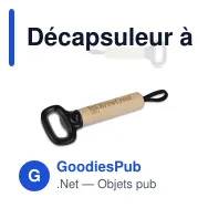 Décapsuleur à manche et dragonne personnalisable avec logo - Noir - Miniature 1