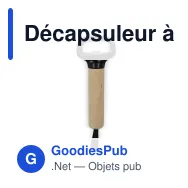 Décapsuleur à manche et dragonne personnalisable avec logo - Noir - Miniature 2