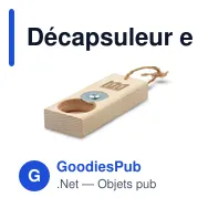 Décapsuleur en bois personnalisable avec logo | Rufus - Miniature 1