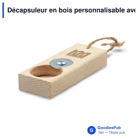Décapsuleur en bois personnalisable avec logo | Rufus