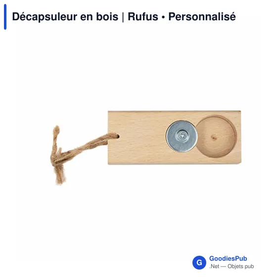 Décapsuleur en bois personnalisable avec logo | Rufus - Image 4