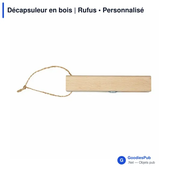 Décapsuleur en bois personnalisable avec logo | Rufus - Image 5