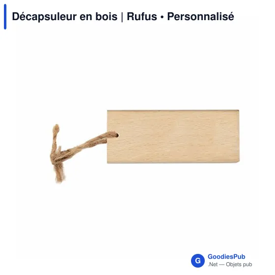 Décapsuleur en bois personnalisable avec logo | Rufus - Image 6
