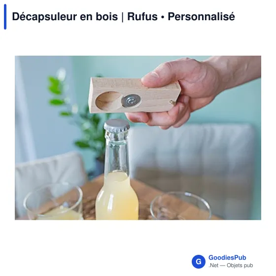 Décapsuleur en bois personnalisable avec logo | Rufus - Image 7