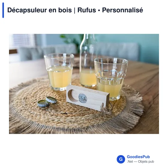 Décapsuleur en bois personnalisable avec logo | Rufus - Image 8