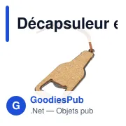 Décapsuleur en liège personnalisable avec logo - Ophelie - Miniature 2