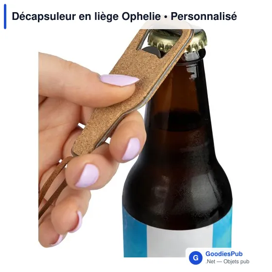 Décapsuleur en liège personnalisable avec logo - Ophelie - Image 3
