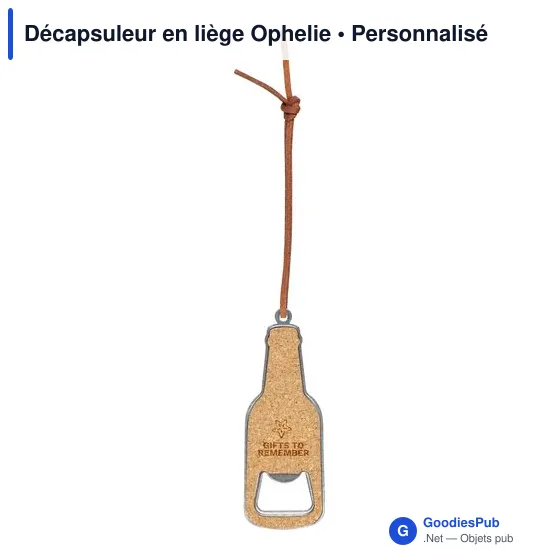 Décapsuleur en liège personnalisable avec logo - Ophelie - Image 6
