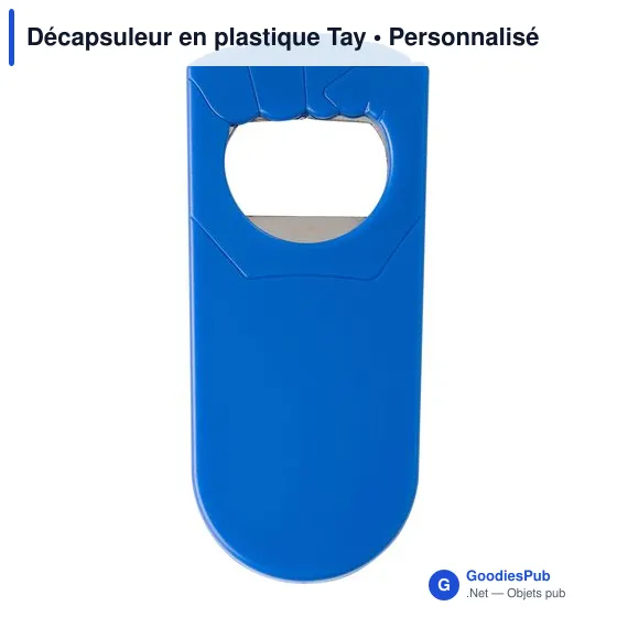 Décapsuleur en plastique personnalisable avec logo - Tay - Image 1