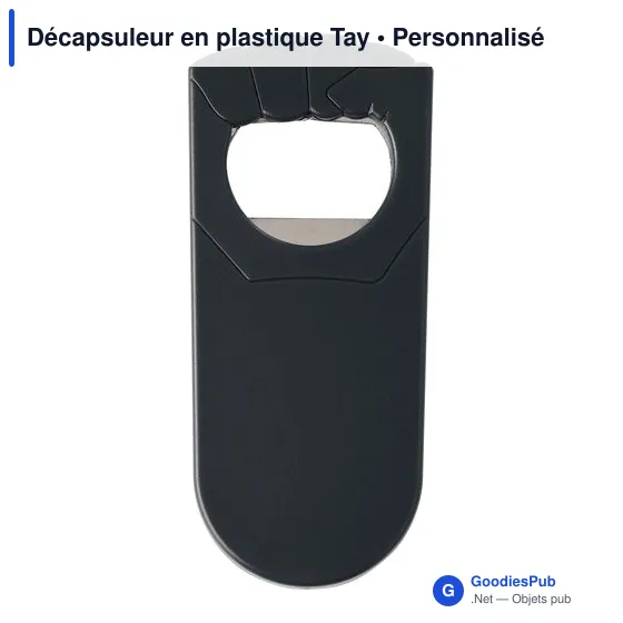 Décapsuleur en plastique personnalisable avec logo - Tay - Image 3