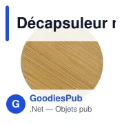 Décapsuleur magnétique personnalisable en bambou avec logo - Ace - Miniature 1