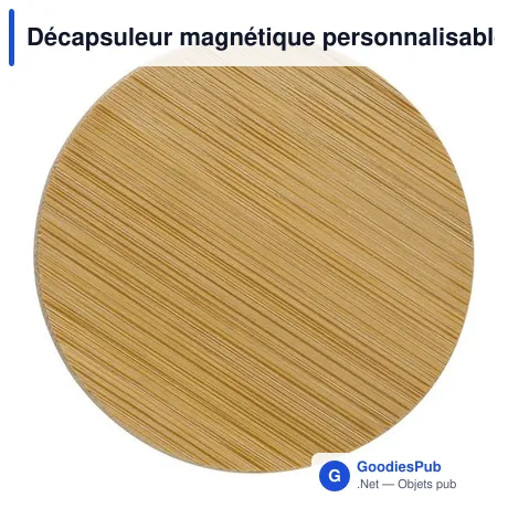 Décapsuleur magnétique personnalisable en bambou avec logo - Ace