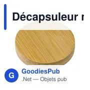 Décapsuleur magnétique personnalisable en bambou avec logo - Ace - Miniature 2
