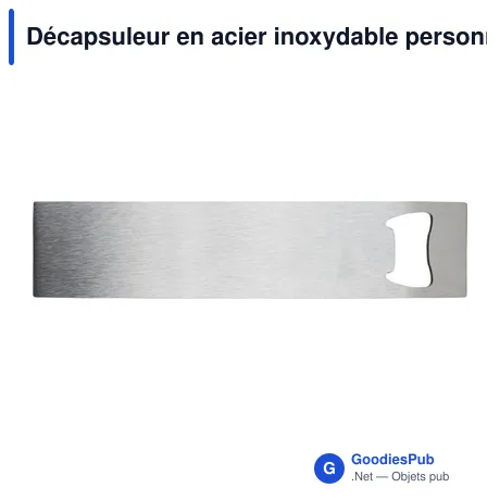 Décapsuleur en acier inoxydable personnalisable avec logo