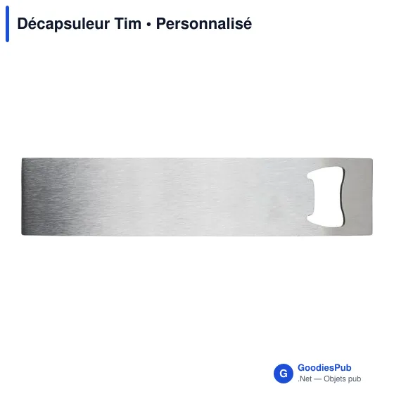Décapsuleur en acier inoxydable personnalisable avec logo - Image 3