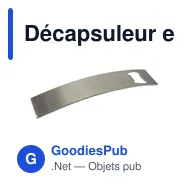 Décapsuleur en acier inoxydable personnalisable avec logo - Miniature 5
