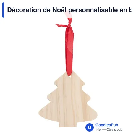 Décoration de Noël personnalisable en bois avec logo - Arbre Imani