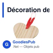Décoration de Noël en bois personnalisable avec logo - Cœur Einar - Miniature 3