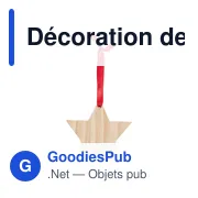 Décoration de Noël personnalisable en bois avec logo - Étoile Caspian - Miniature 1
