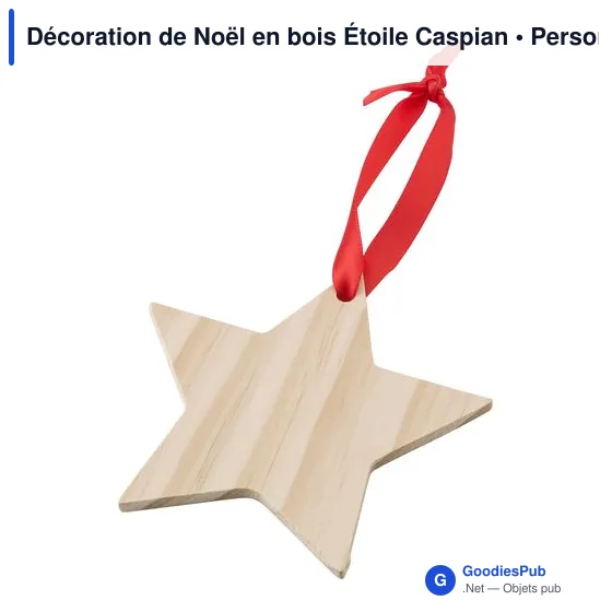 Décoration de Noël personnalisable en bois avec logo - Étoile Caspian - Image 2
