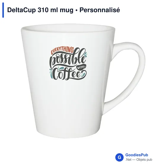 Mug en céramique personnalisable DeltaCup 310 ml avec logo - Image 2