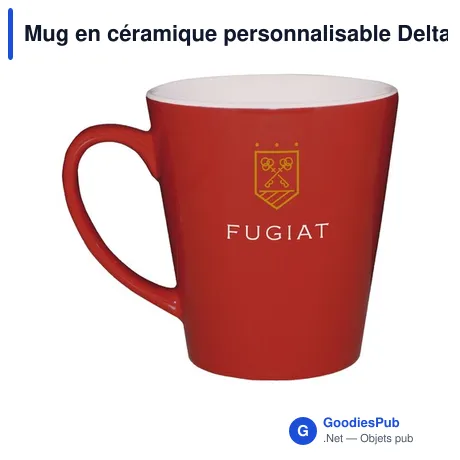 Mug en céramique personnalisable DeltaCup 310 ml avec logo