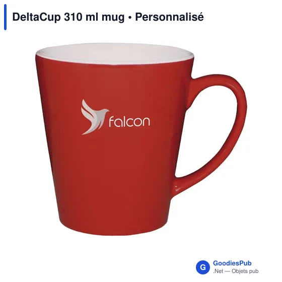 Mug en céramique personnalisable DeltaCup 310 ml avec logo - Image 2