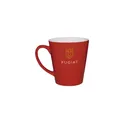 Variante rouge - Mug en céramique personnalisable DeltaCup 310 ml avec logo