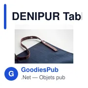 DENIPUR Tablier en denim 240 gr/m² - Miniature 7