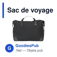 Sac de voyage personnalisable Denver Duffle en toile recycléeavec logo - Miniature 1