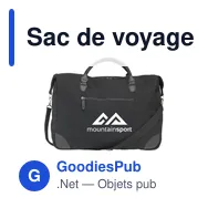 Sac de voyage personnalisable Denver Duffle en toile recycléeavec logo - Miniature 5