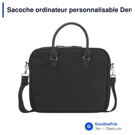Sacoche ordinateur personnalisable Denver en toile recyclée avec logo