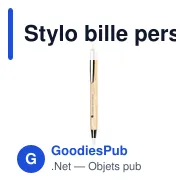 Stylo bille personnalisable en bois avec logo - Derby stylo - Miniature 1