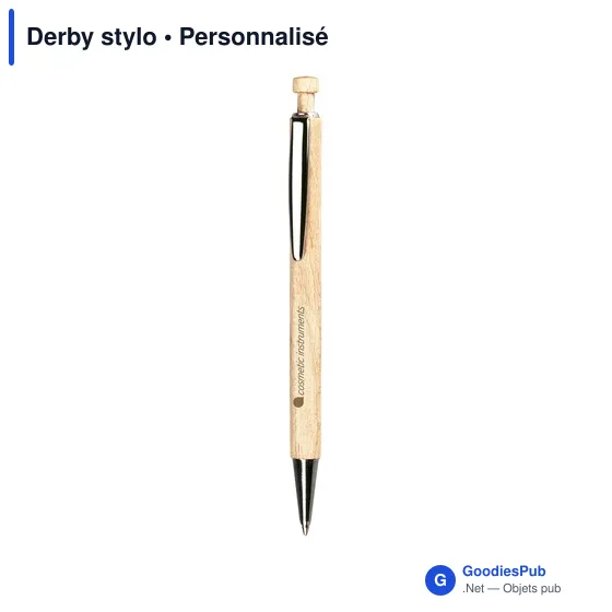 Stylo bille personnalisable en bois avec logo - Derby stylo - Image 3