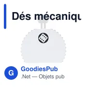 Dés mécaniques en ABS recyclé Cian - Miniature 1